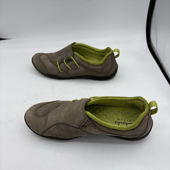 Clarks Privo Comfort Sneakers‎ Womens Size 6 Gray Green Trim Slip On Outdoor - Picture 9 of 10